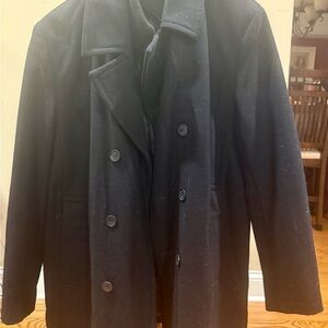 Men's Black Double-Breasted Coat